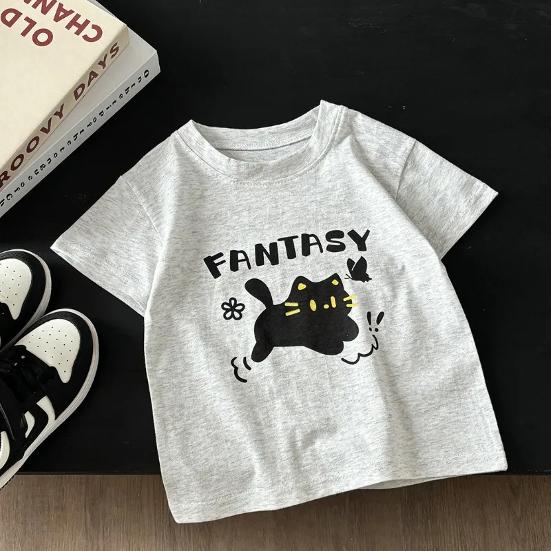 Summer New Boys Girls Cotton Short Sleeve T Shirt Class A Thin Soft Tops For Kids Toddler Children Baby Casual Tees image 6