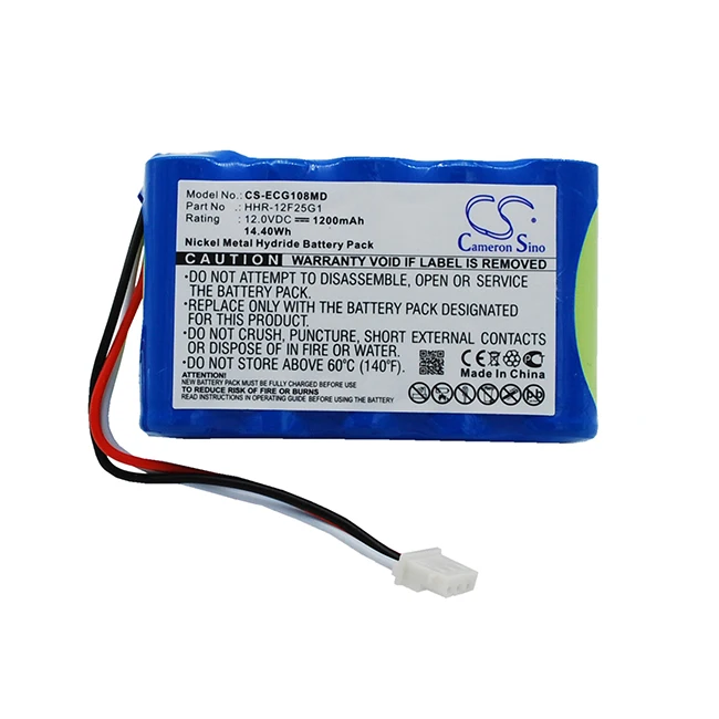 Cameron Sino 1200mAh Battery For Kenz Cardico HHR-12F25G1 ECG-108  ECG-110