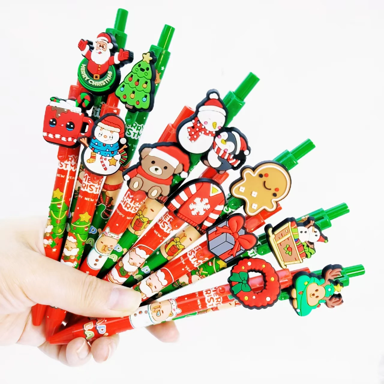 

14/28 шт., креативная рождественская милая шариковая ручка в форме мультфильма, шариковая ручка на рождественскую тематику, креативный дизайн, офисная шариковая ручка