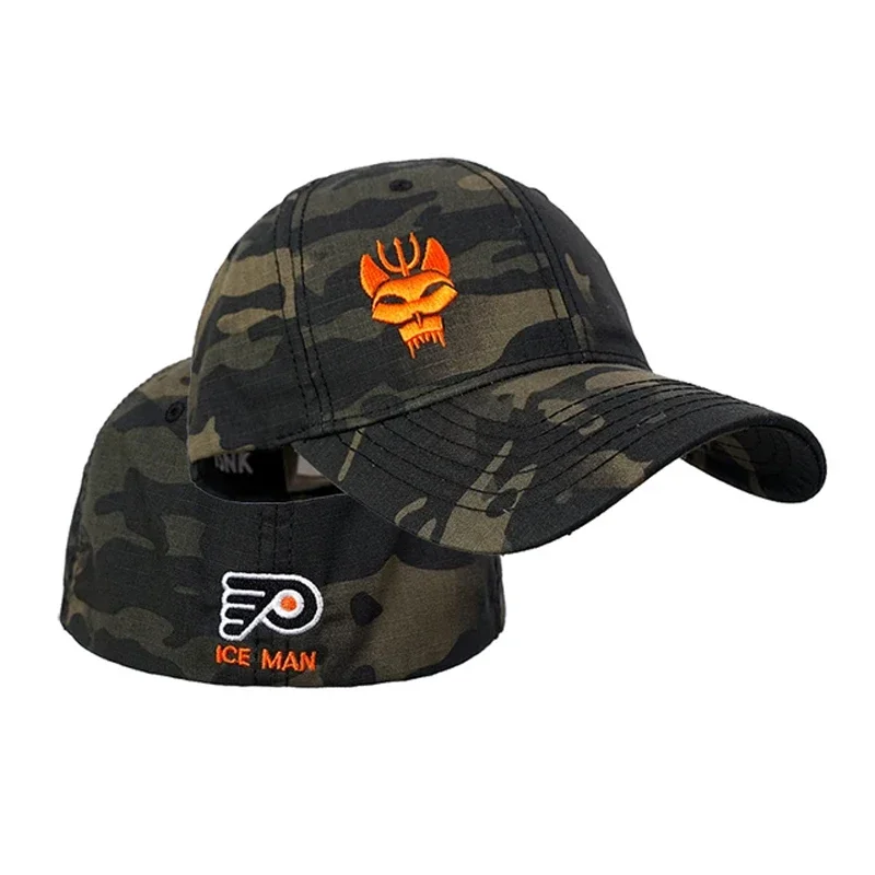 Modische Baumwoll-Baseballkappe für Männer und Frauen, Militär-Enthusiasten, taktische Kappe, Snapback, dehnbare Mütze, zum Laufen, Angeln, Gorras