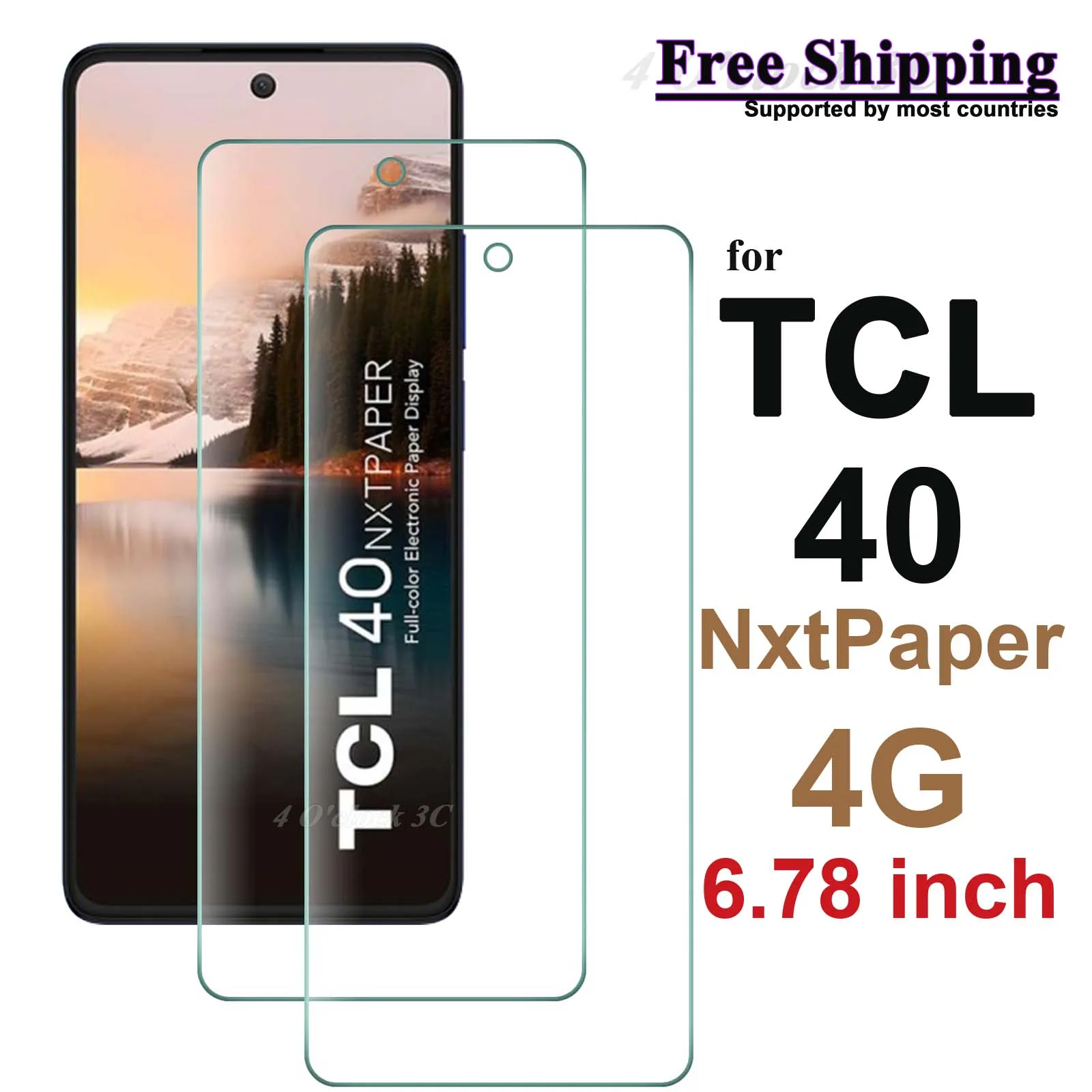 

For TCL 40 NxtPaper 4G 6.78 inch Screen Protector Tempered Glass Crystal Mica 9H Protective HD Clear Transparent Anti Scratch