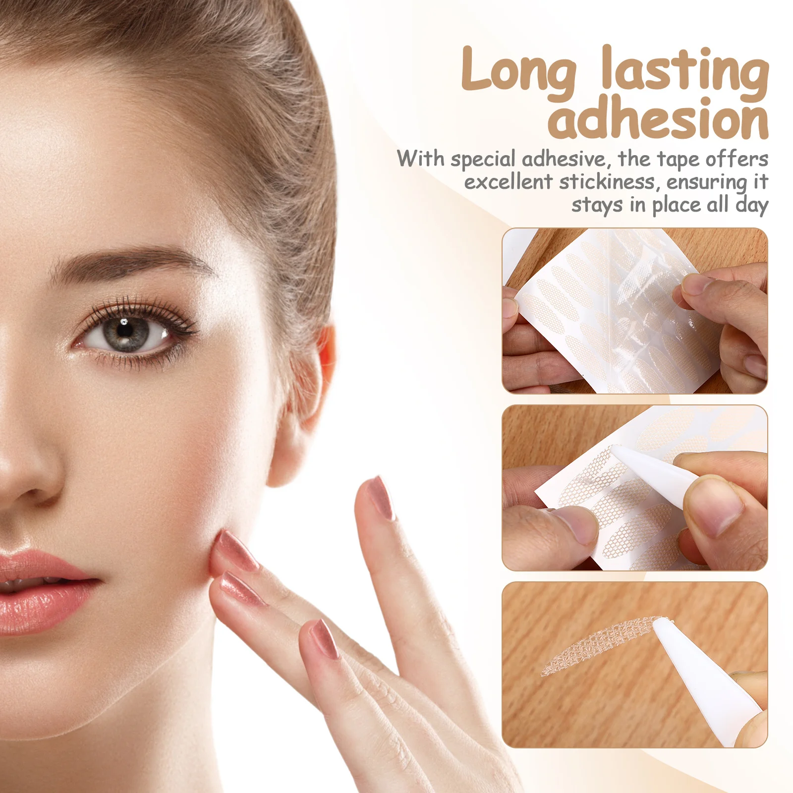 240 قطعة من شريط مكياج لرافعات غطاء العين للعيون المقلدة وشرائط الجفن المزدوجة ملصق غير مرئي سحر الجفن #3
