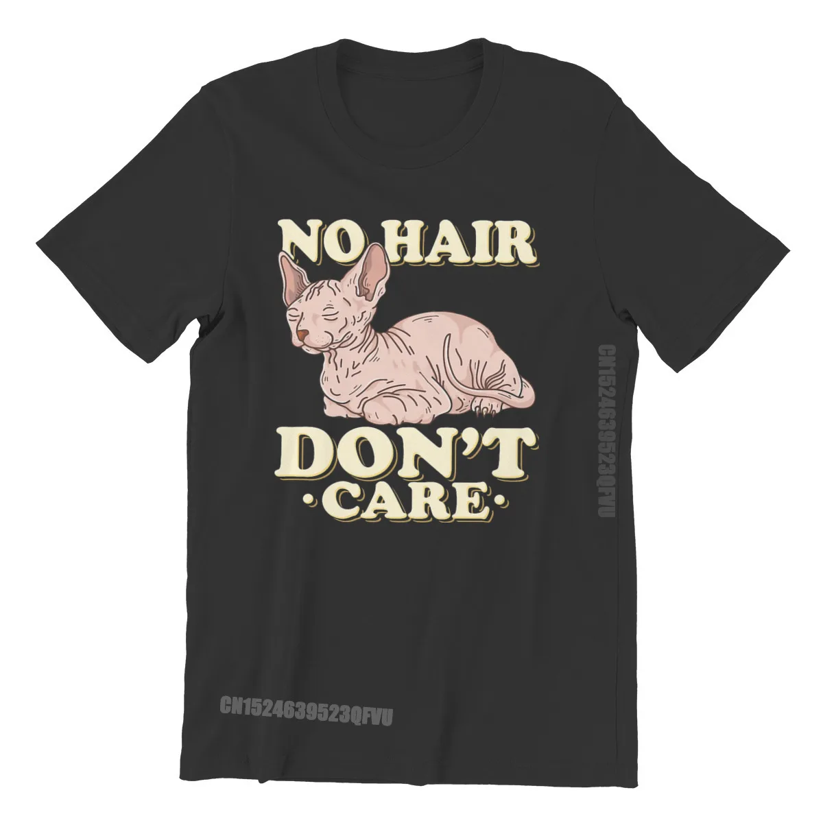 No Hair Sphinx Hip Hop Tshirts Canadian Hairless Cat Sphynx Printing Tops Comfortable Men T Shirts Clothing Unique Father\'s Day