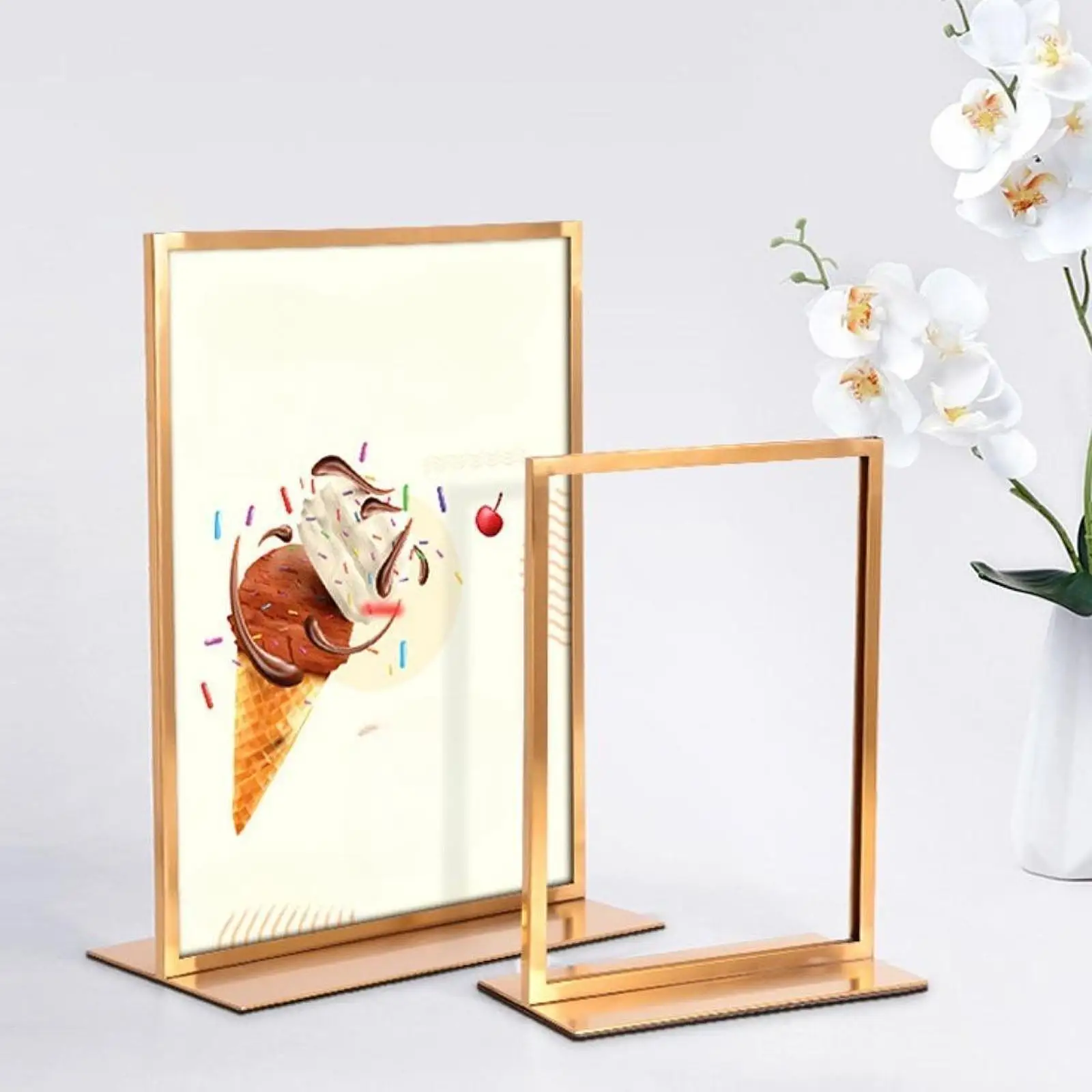 Poster Stand Double Sided Display Promotional Signs Sign Stand Tag Advertising Store Reusable Frame Desktop Sign Stand Holder