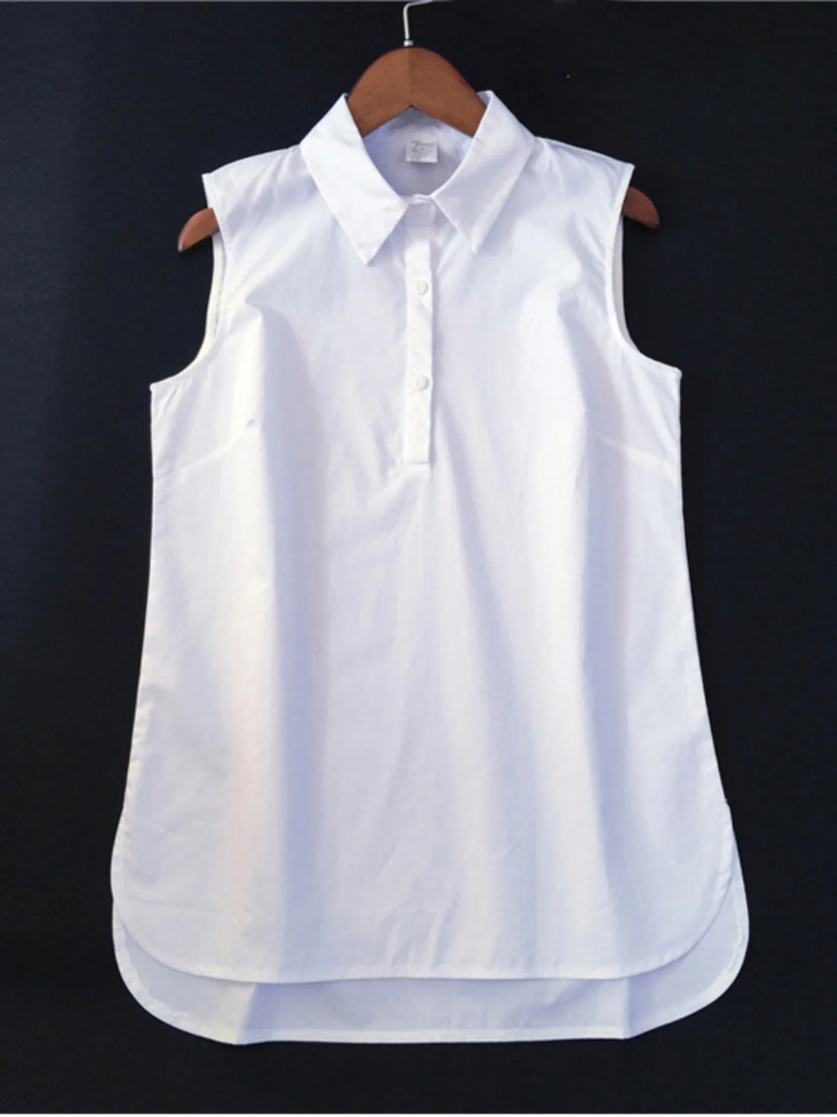 بلوزة بيضاء من irt بطبقة أساسية لربيع وخريف المرأة ملابس داخلية بياقة كبيرة الحجم بلوزة كورية Sle Commut... #2