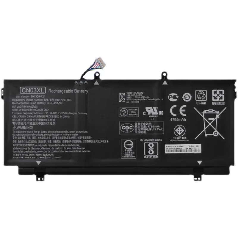 Imagem -02 - Bateria para hp Spectre Cn03xl Sh03xl X360 13-ac033dx 13-ab002 13-ac014tu 13-w023dx Hstnn-lb7l 901345855 11.55v