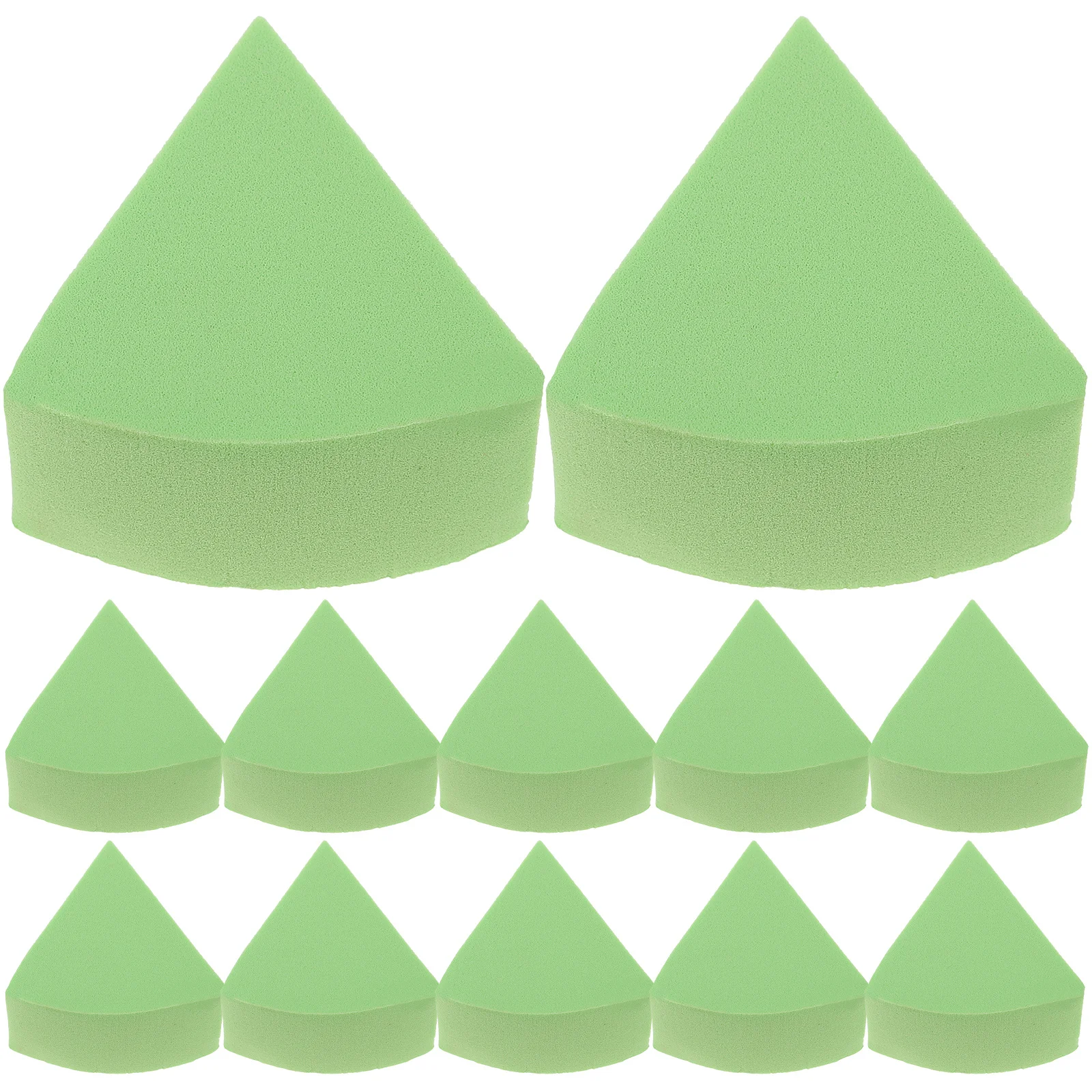 12Pcs Fan-Shaped Makeup Soft Elastic Sponge for Foundation Blending Powder Puff Wet Dry Use Makeup Applicator