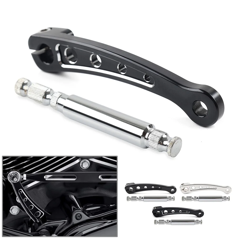 2-teiliges Motorrad-Innenschalthebel-Wellen-Set 33709-82A für Harley Touring Road King Electra Street Glide 1984–2016 Aluminium + Stahl