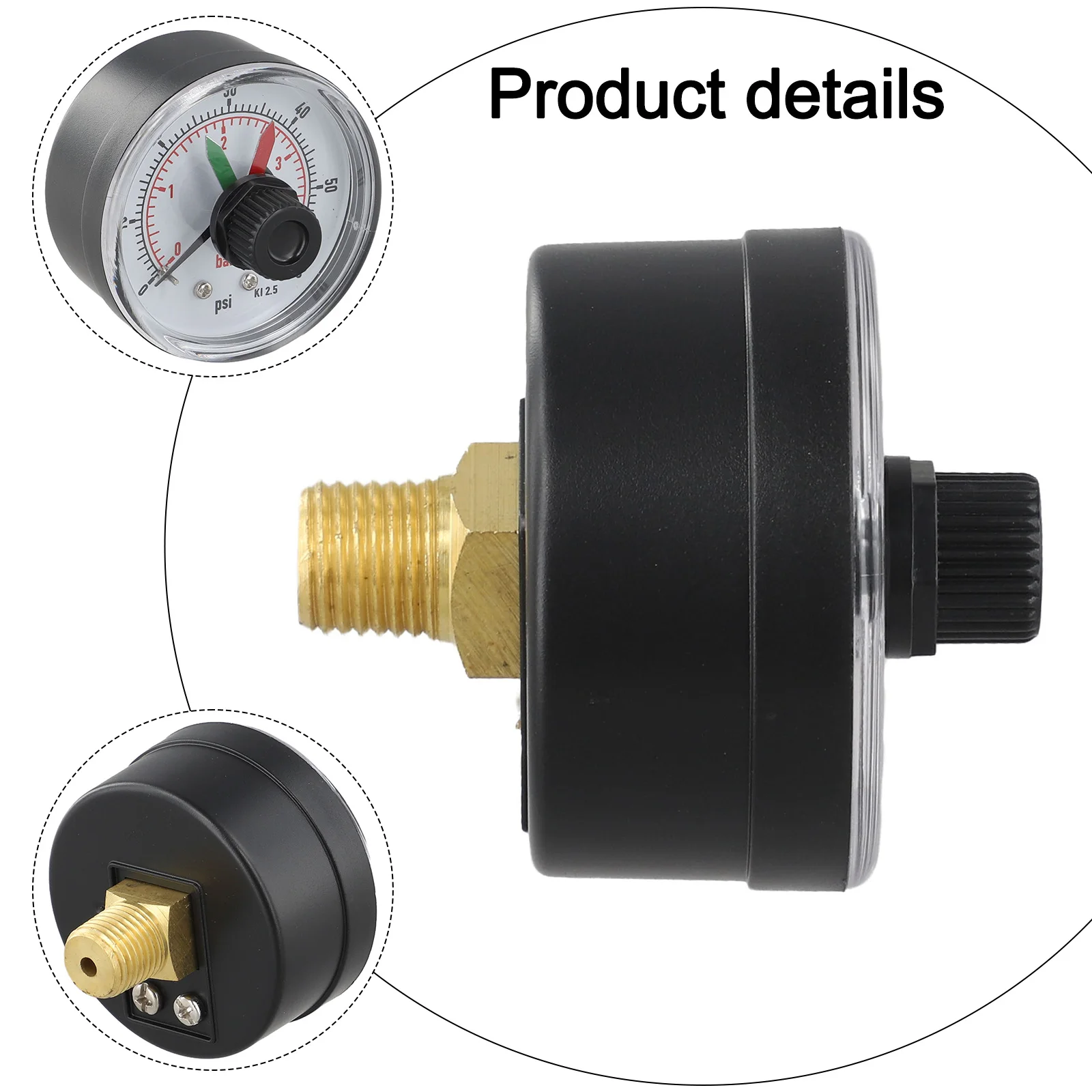 Pressure Measurement For Pools ECX2712B1 Pressure Gauge Pool Maintenance Accessory User Friendly Pressure Gauge Design