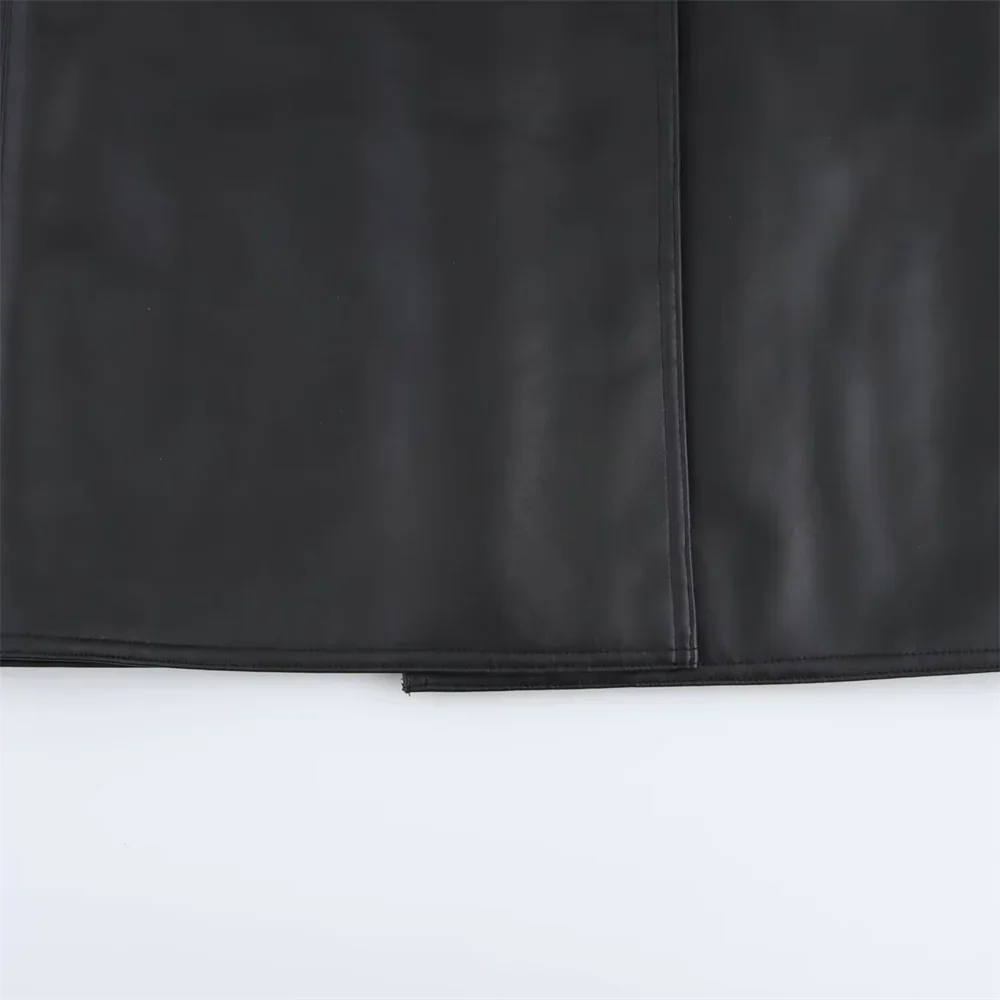 Pop 2025 abrigo de doble cara con doble botonadura y manga larga con cuello para mujer, nuevo producto de otoño/invierno, ropa para mujer