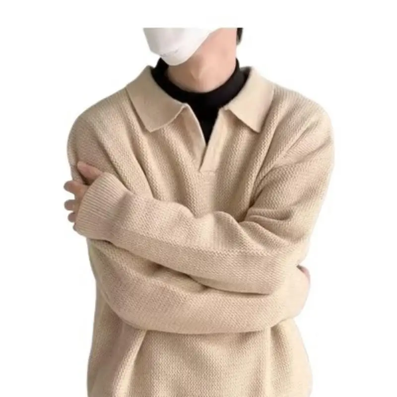 

Vintage V Neck Sweater Women's Knitted Sweater Cross-Border Fashionable Retro Design Non-Shrinking Easy to Wear