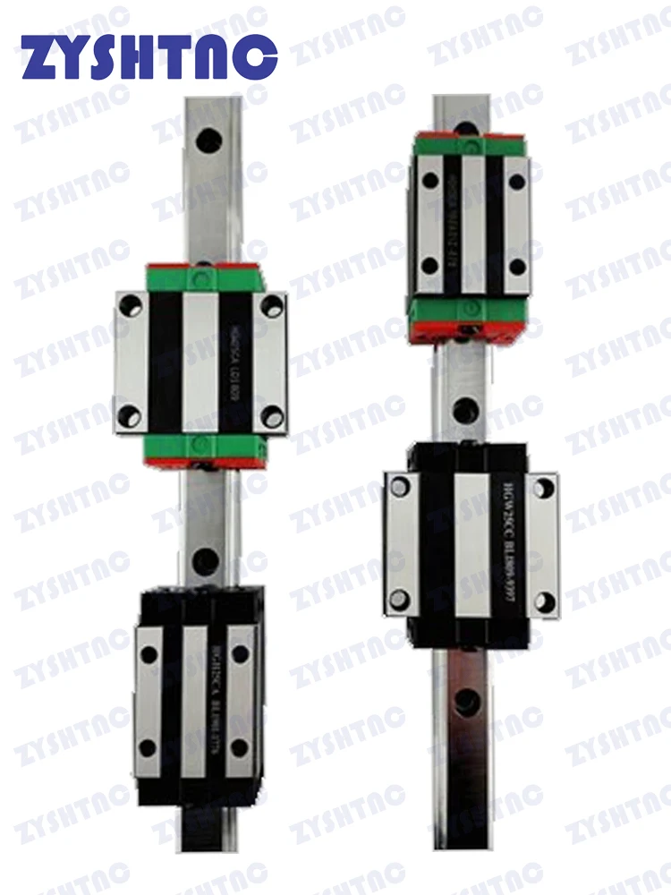 2pcs HGR15 linear guide rail any length 4pcs linear block carriage HGH15CA /flang HGW15CC HGH15 CNC parts