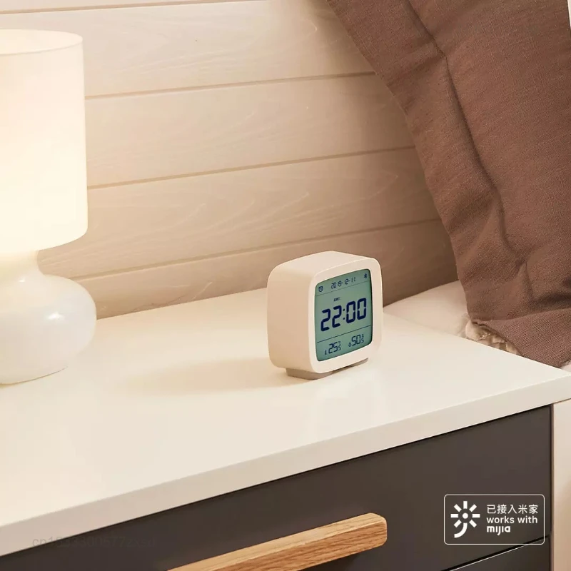 Imagem -04 - Xiaomi-novo Despertador Bluetooth Qingping Controle Inteligente Temperatura Exibição de Umidade Tela Lcd Luz Noturna Mijia App