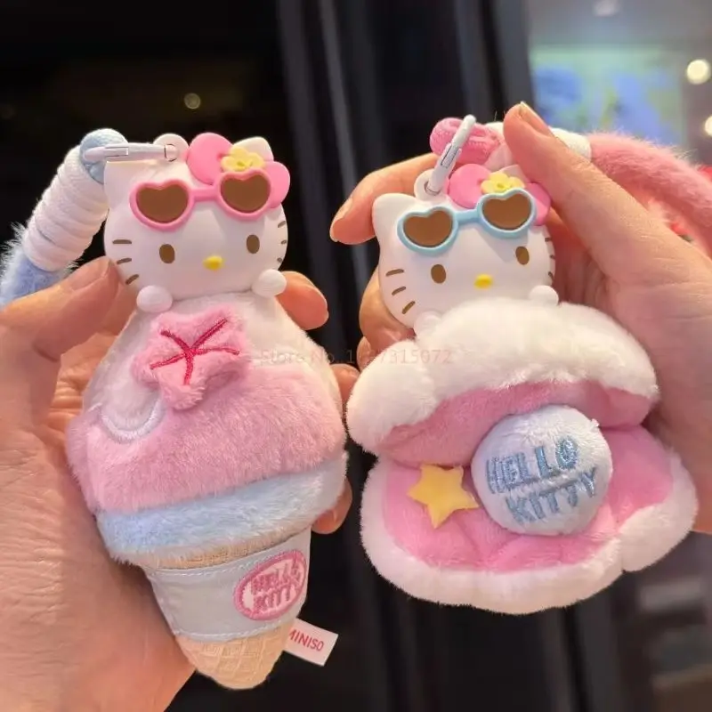 Caja ciega con colgante de aromaterapia, serie de piel bronceada de verano auténtica de Hello Kitty, bolso Kawaii de Hello Kitty, caja misteriosa como regalo