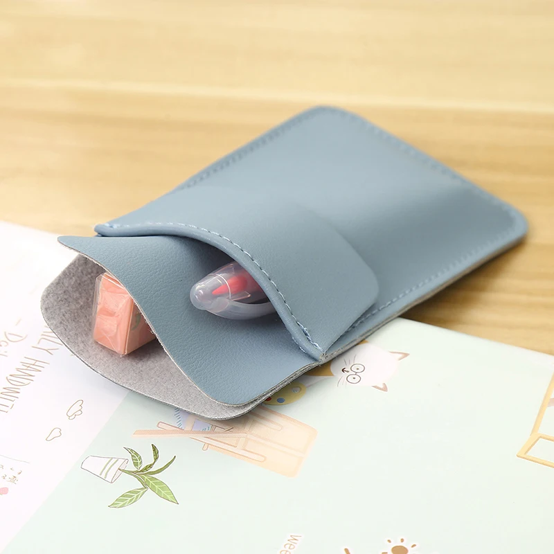 1pc PU Leather Pencil Bags for Clothes Pocket Doctor Nurse Staff Leak-proof Pen Pouch Hospital Business Pen Holder Supplies