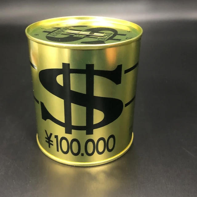 Tirelire couleur or pour adultes, boîte d'économie d'argent, 1 pièce de monnaie, 1 jour, peut économ