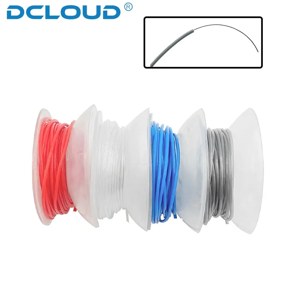 5m/Roll Dental Orthodontic Elastic Arch Wire Sleeve Tubing Plastic Cannula I.D 0.030