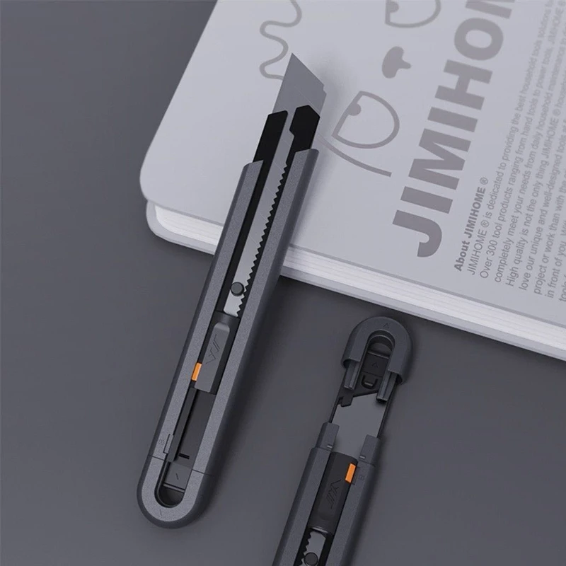 

JIMIHOME Mini Utility Knife Carbon Steel Blade Safety Lock Stretch Pocket Professional Paper Cutter Multifunction Tool