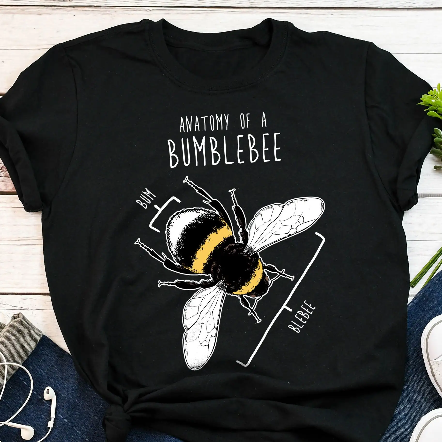 Bumblebee T Shirt Funny Bee Lover Cute Entomology Save The Bees Honey Entomologist Insect