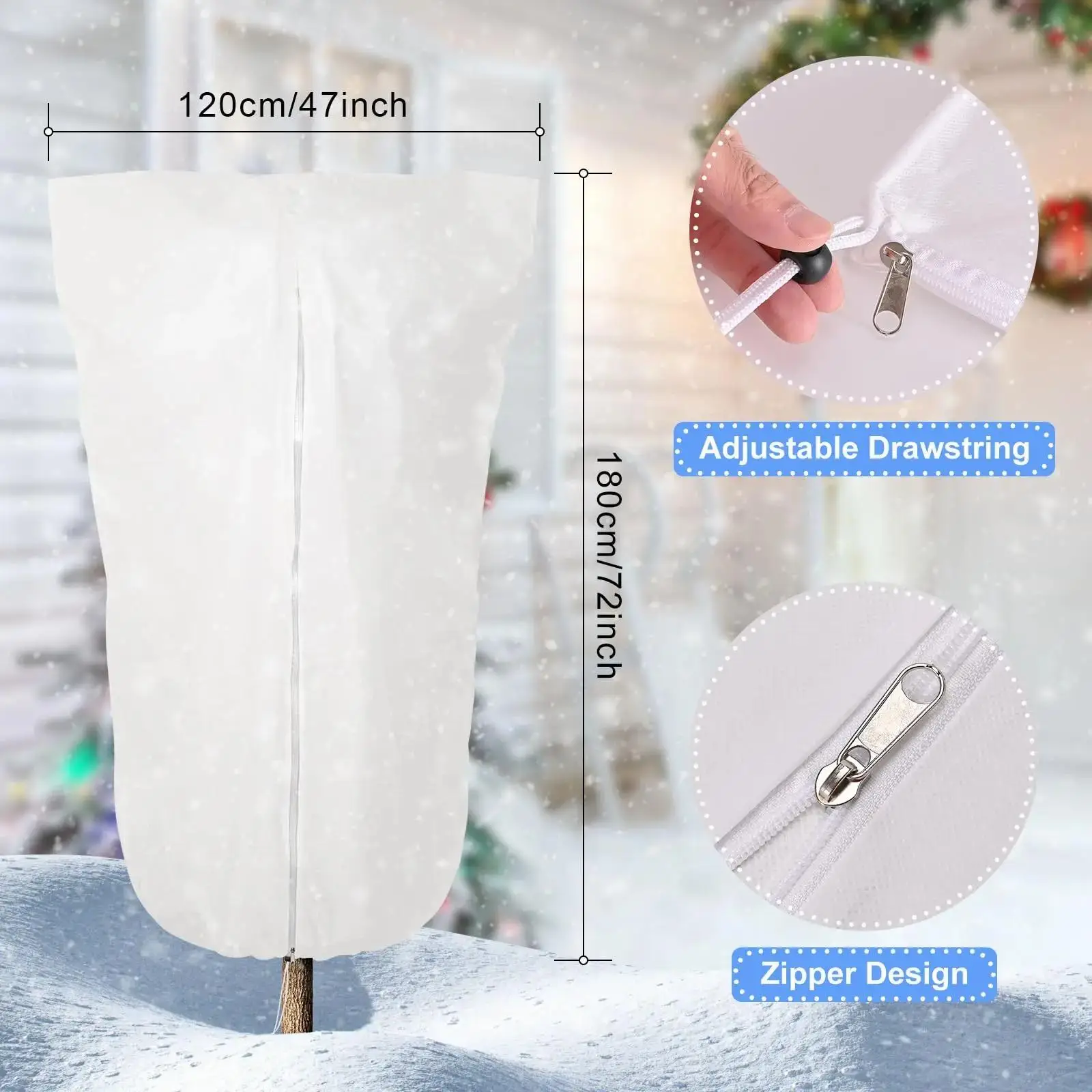 Plant Cover Winter Warm Cover Tree Shrub Plant Protecting Bag Frost Protection For Yard Garden Plants Small Tree Against Cold