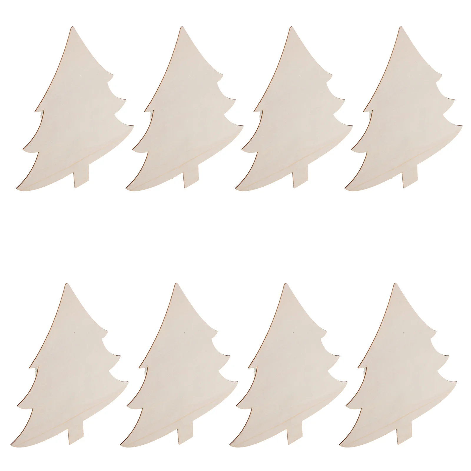 

8Pcs Wooden Christmas Tree Cutouts Unfinished Blank Wood Slices for DIY Paint Crafts Kids Holiday Decorations Rustic Farmhouse