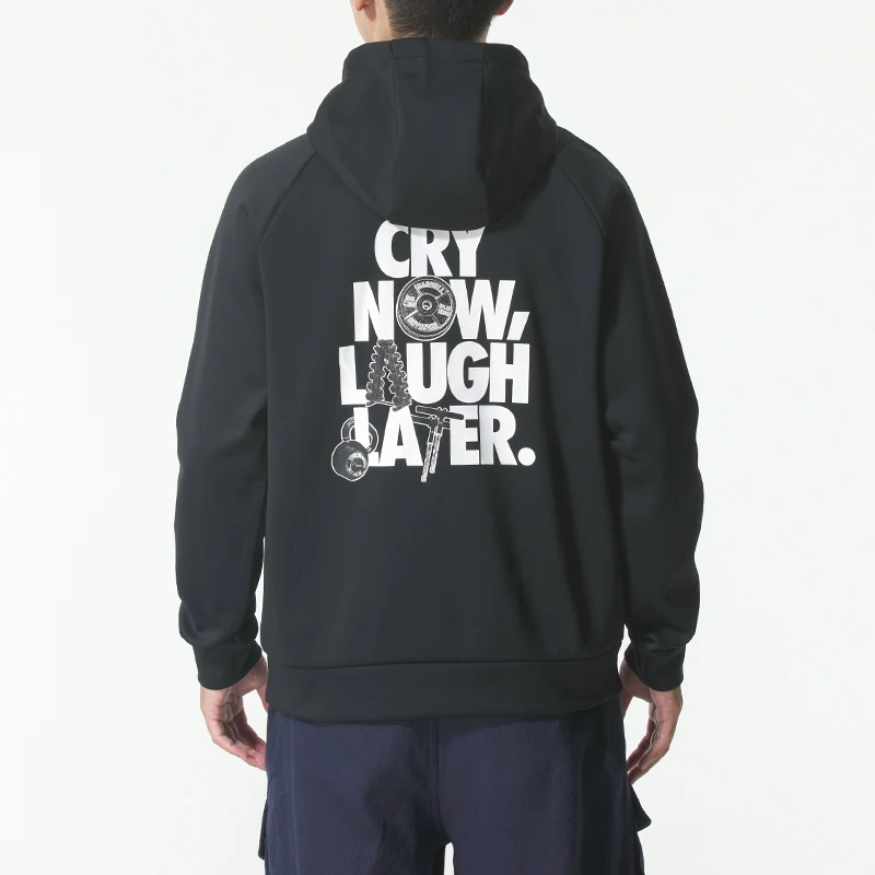 Nike Men's Sweatshirt, Warm and Comfortable Hooded Sportswear, Fashionable and Trendy, Versatile Pullover Io7833-010
