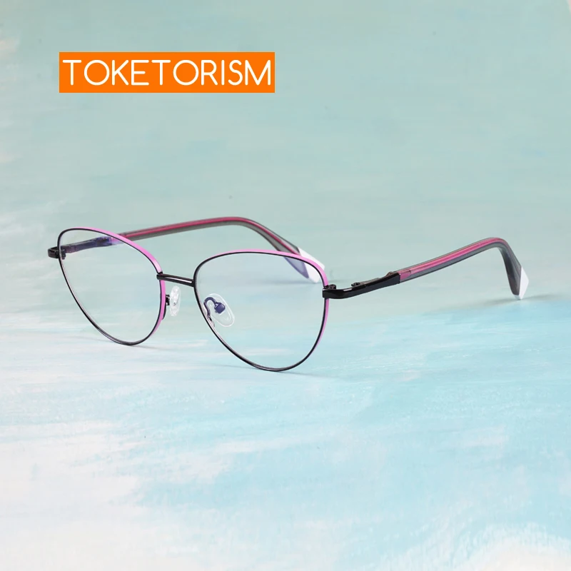 Toketorism Trendy Spectacles For Women Blue Light Protection Eyeglasses Myopia Glasses Frames 0203