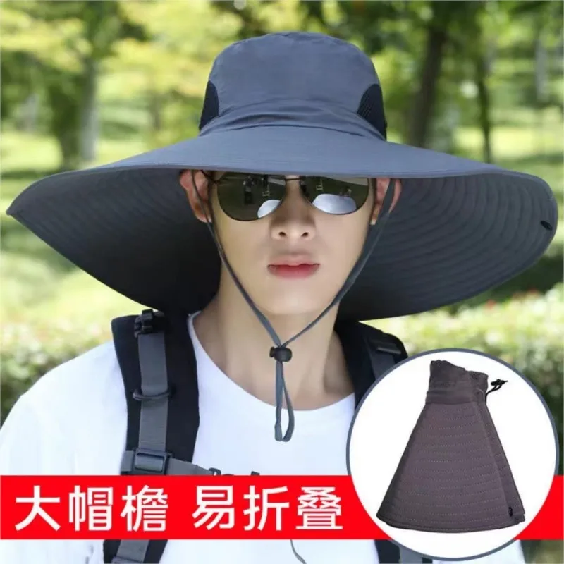

hat men's outdoor fishing face cover breathable wide-brimmed fisherman's