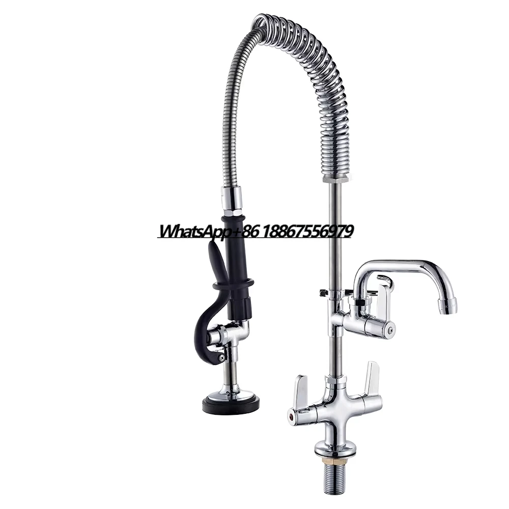 

Modern Classic All-Copper Kitchen Faucet Set High-Pressure Hot Cold Rinse Industrial Design Single-Hole Shower Faucet for Home