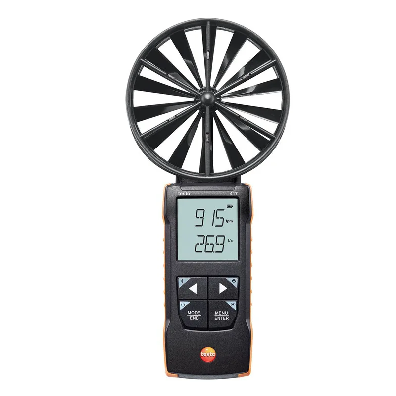 testo 417 Digital 4 Inch Vane Anemometer with App Connection for Test Instruments
