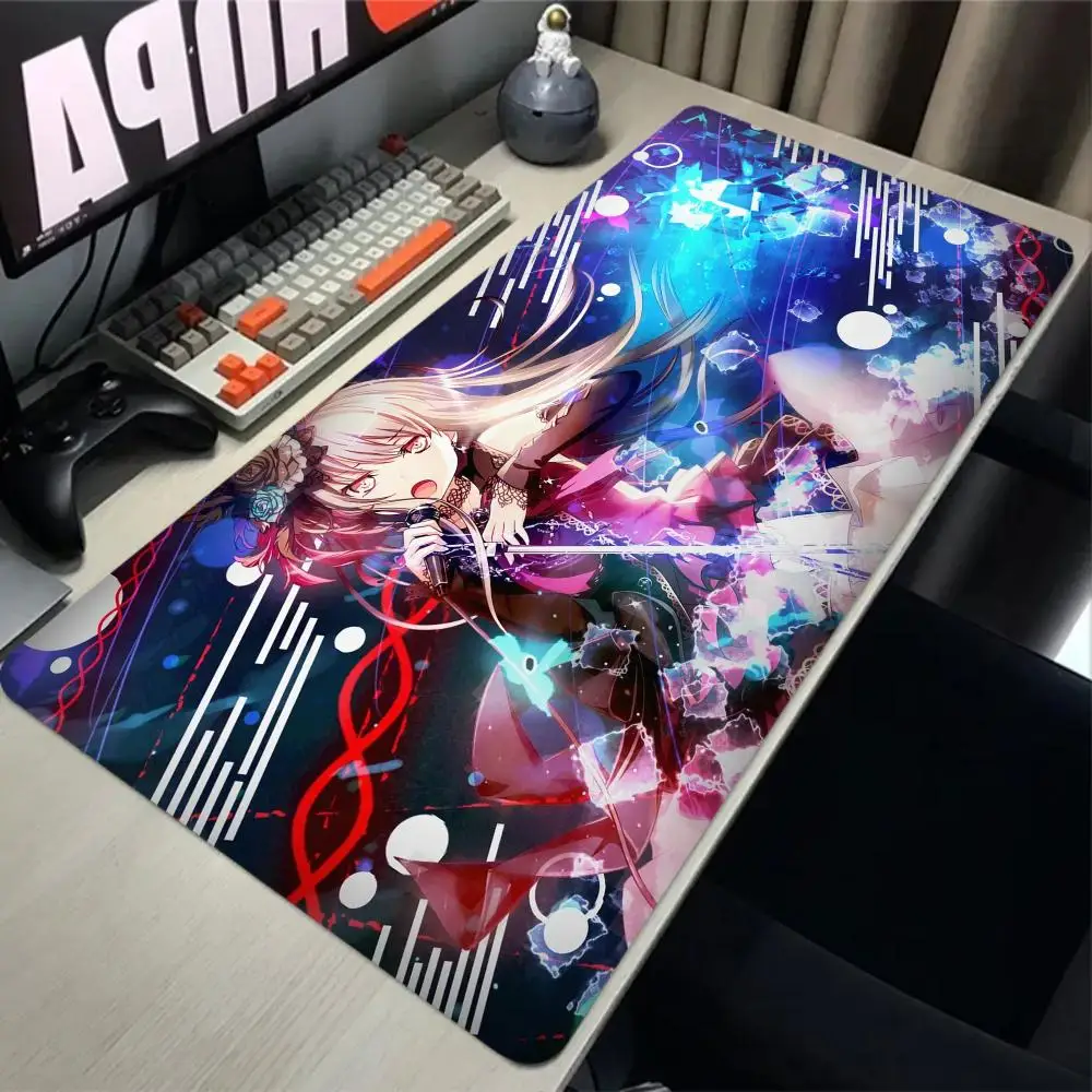 BanG Dream MousePad Gaming Large Mousepad Anti-slip Rubber mouse mat Computer Gamer Desk Mat Stitched Edge Large Gaming Mousepad