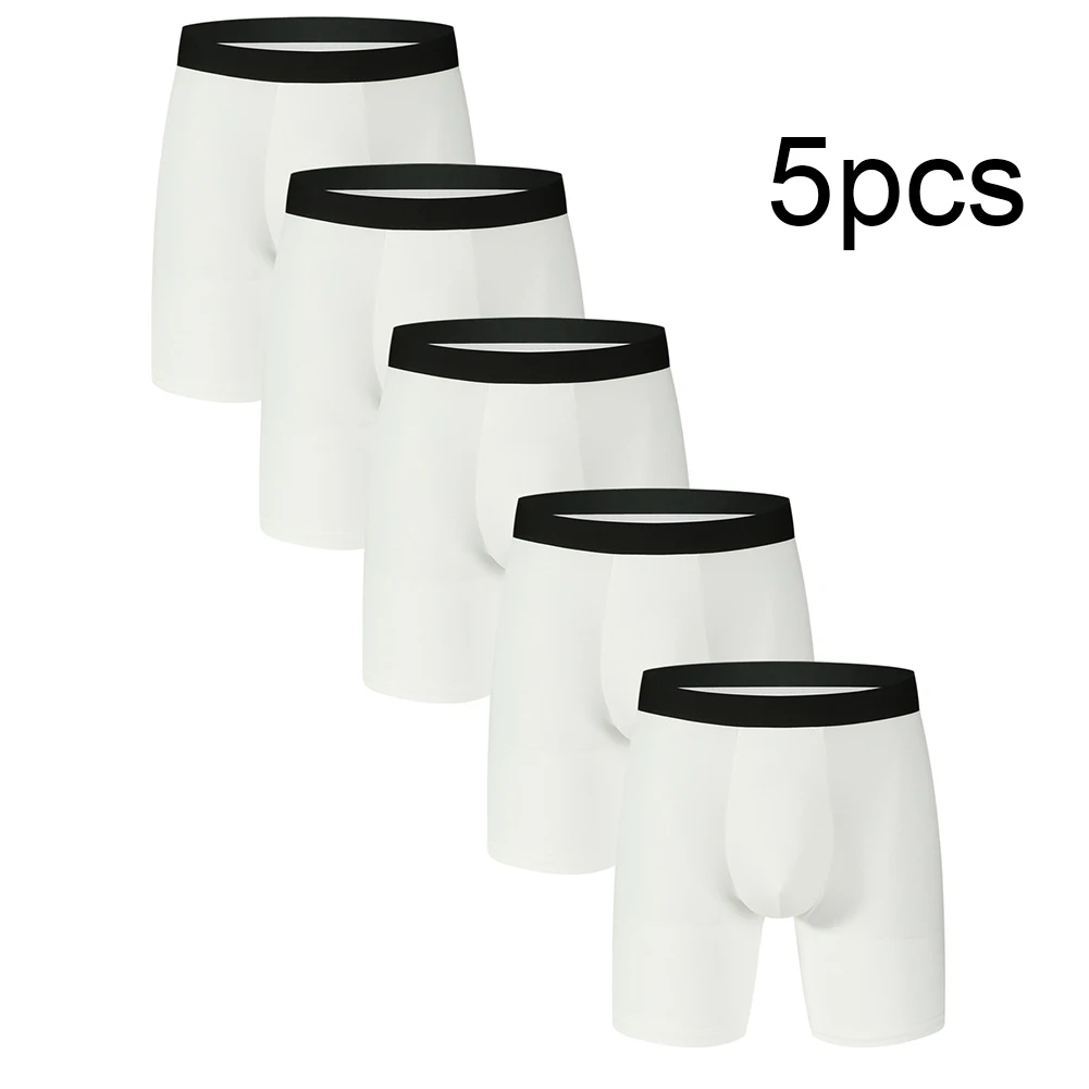 For Men Long Leg Underwear Comfortable Underwear 4 5PCS Set Classic Style Color Matching Pattern New Condition