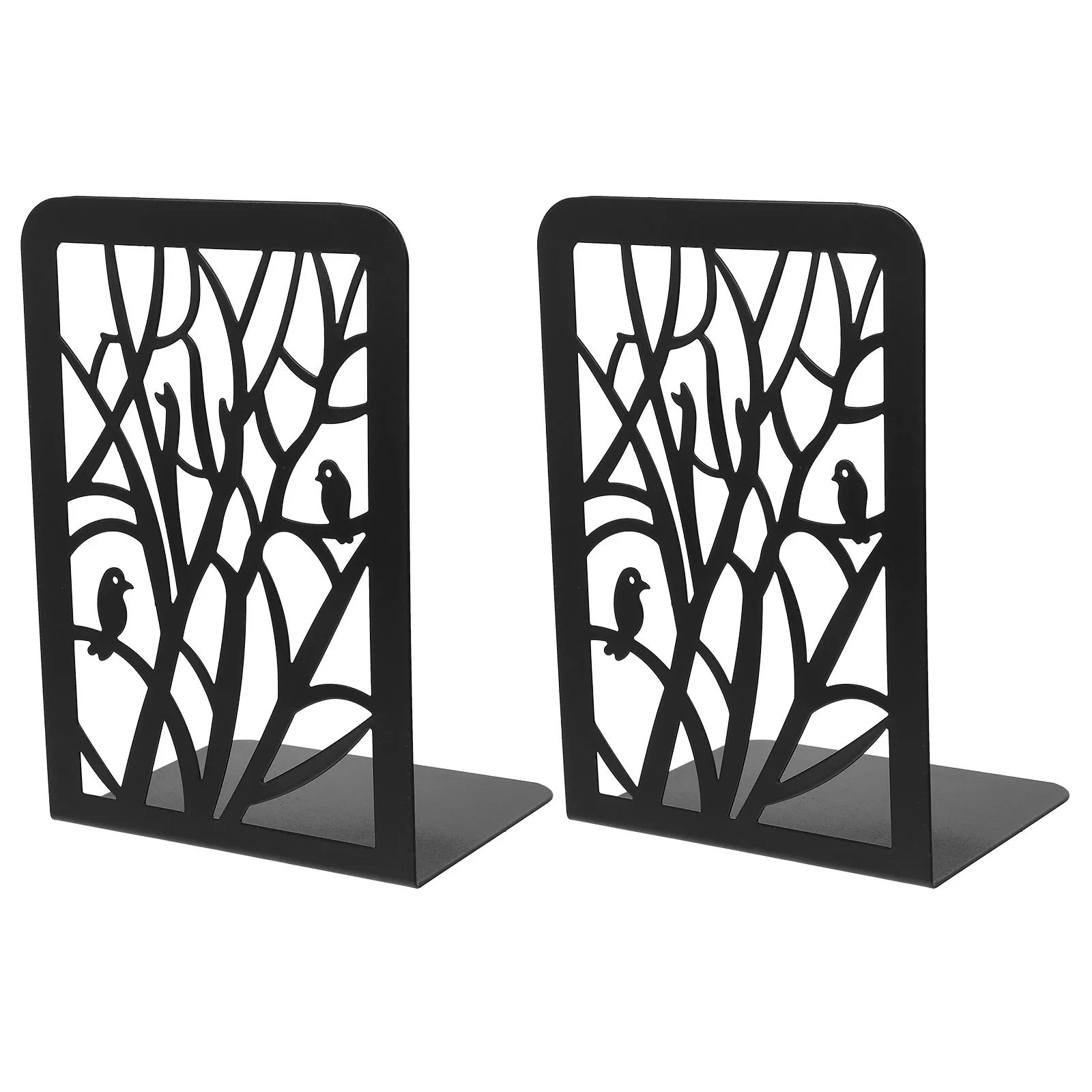 

2Pcs Metal Bookend Heavy Duty Book Holder Smooth Touch Modern Decor Prevent Books Files Magazines Tumble Keep Tidy Office Study