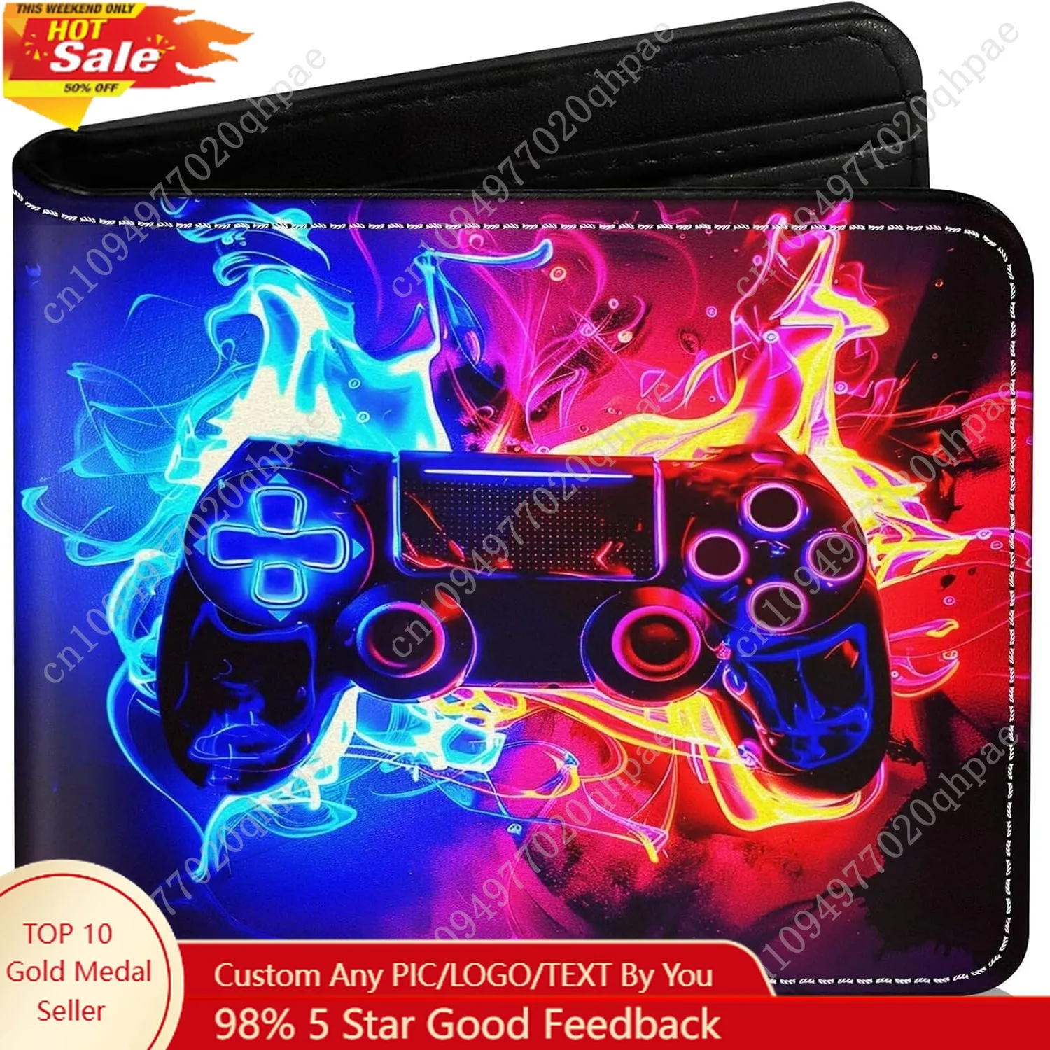 

EXXBYELI Boys Wallet for Kids, Cool Kids Gamer Wallet for Boys Ages 8-10 9-12 11-15 with Credit Id Card Cash Holder Black Rfid B