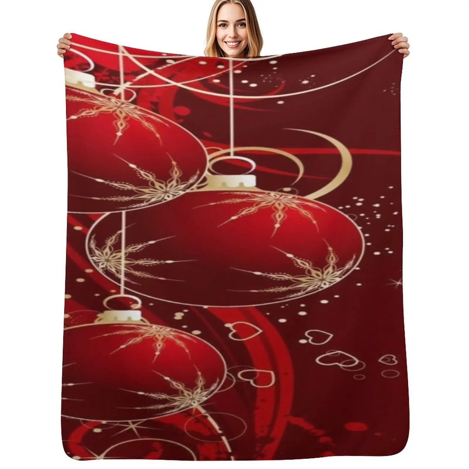 Christmas Throw Blanket Soft Sherpa Fleece Warm Blanket for Winter