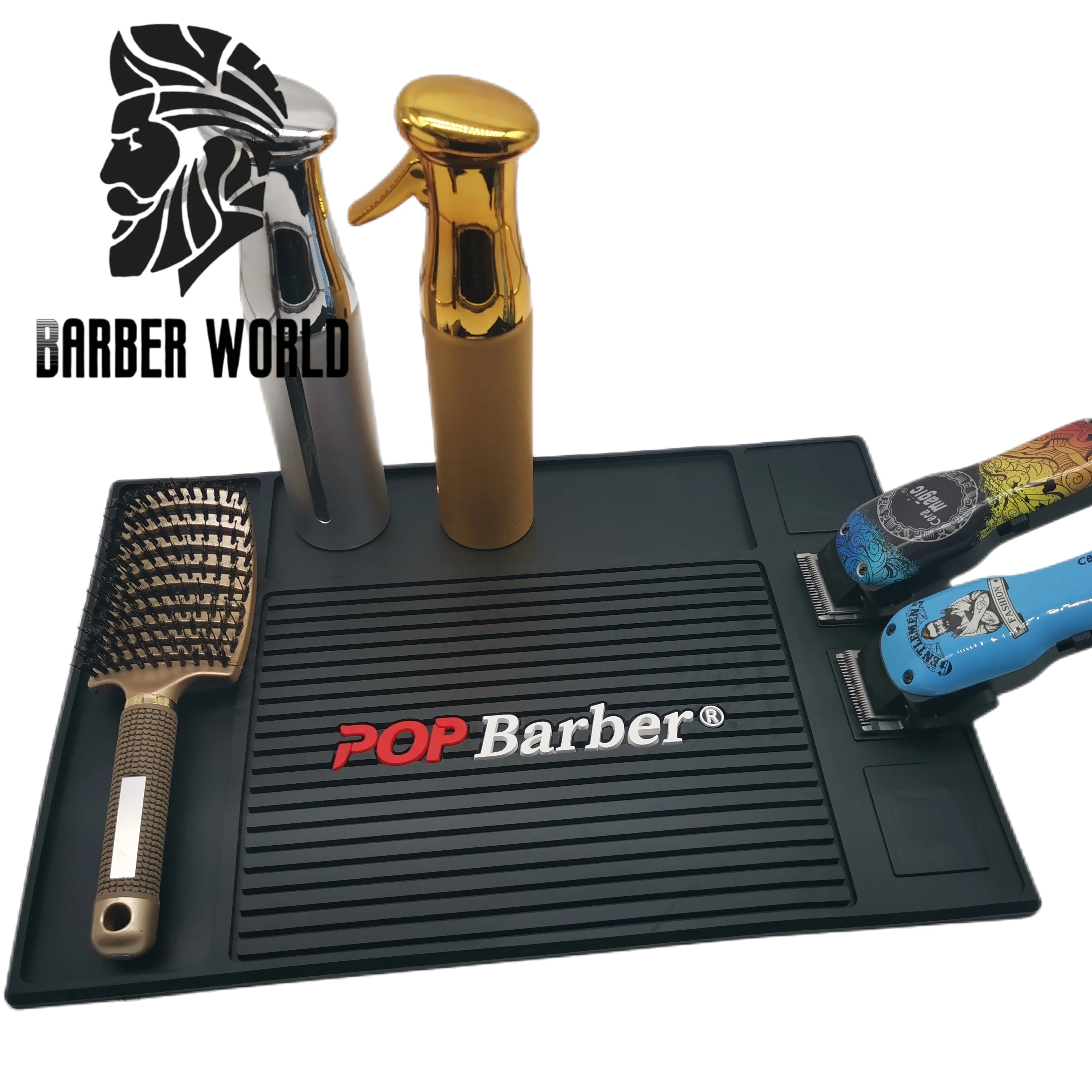 Barbershop Magnetic Tray Hairdressing Antiskid Silicone Storage Mat NonSlip Heat Resistant Pad Salon Table Mat Supplies