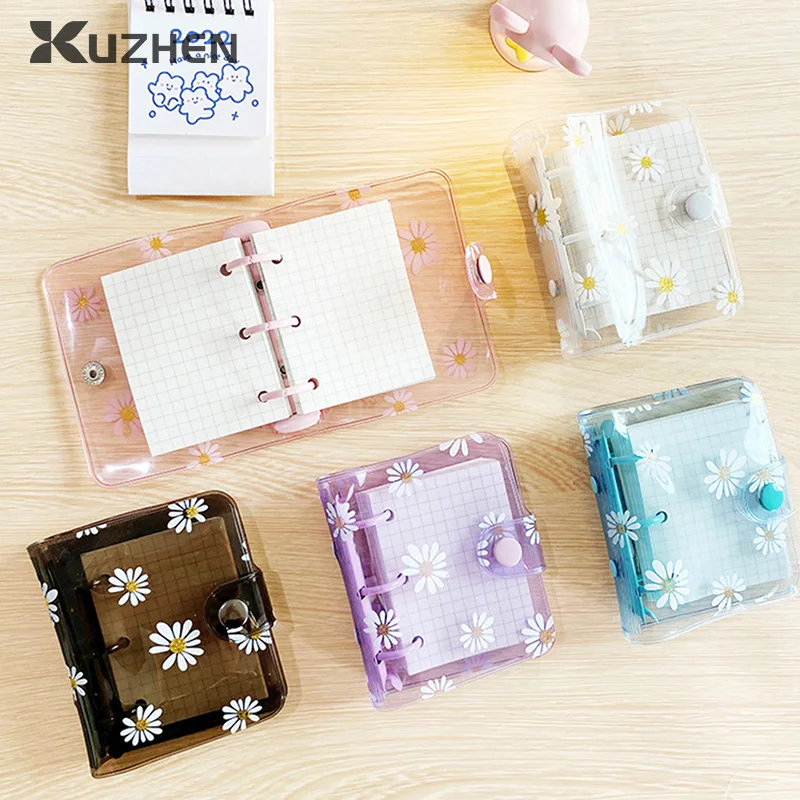 Mini 3 Hole Daisy Binder Note Planner Organizer Notebook Journal Diary Ring Binder Kawaii School Supplies