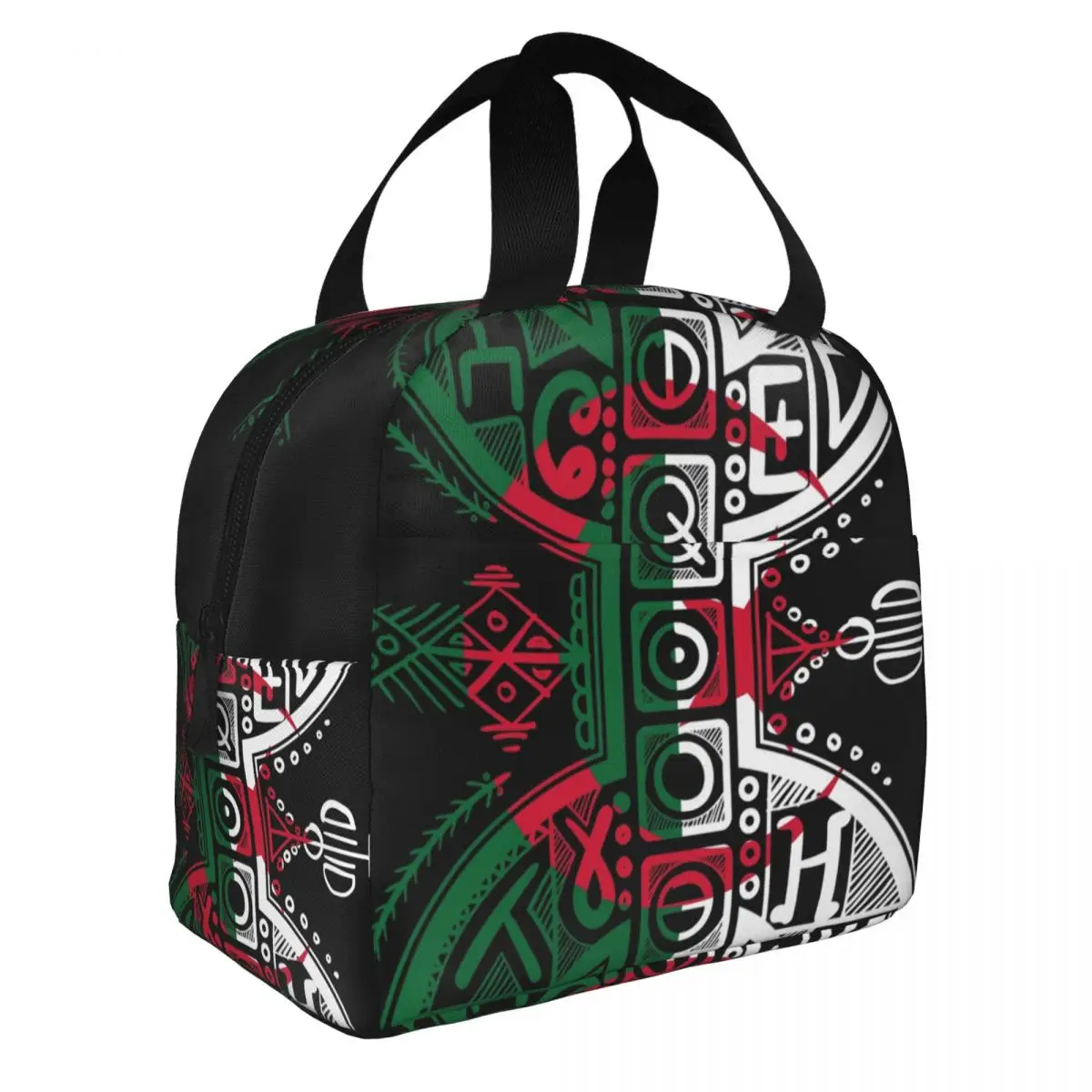 Algerian Flag With Yaz Amazigh Roots Proud Algerian Berber Lunch Bag Women Cooler Thermal Insulated Lunch Box for School