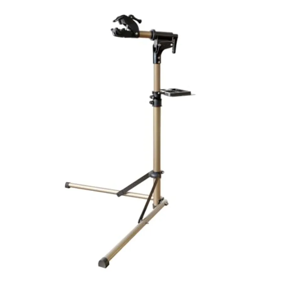 

Bike Repair Stand for Home and Shop: Aluminum, Black, Adjustable Height Foldable, Supports up to 65 lbs