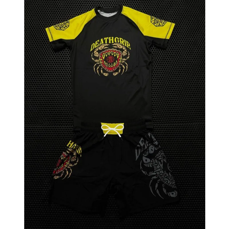 

2026 Brand New Y2K Style Combat Suit: High-Elasticity Breathable Quick-Drying T-Shirt + Training Shorts Professional Combat Suit