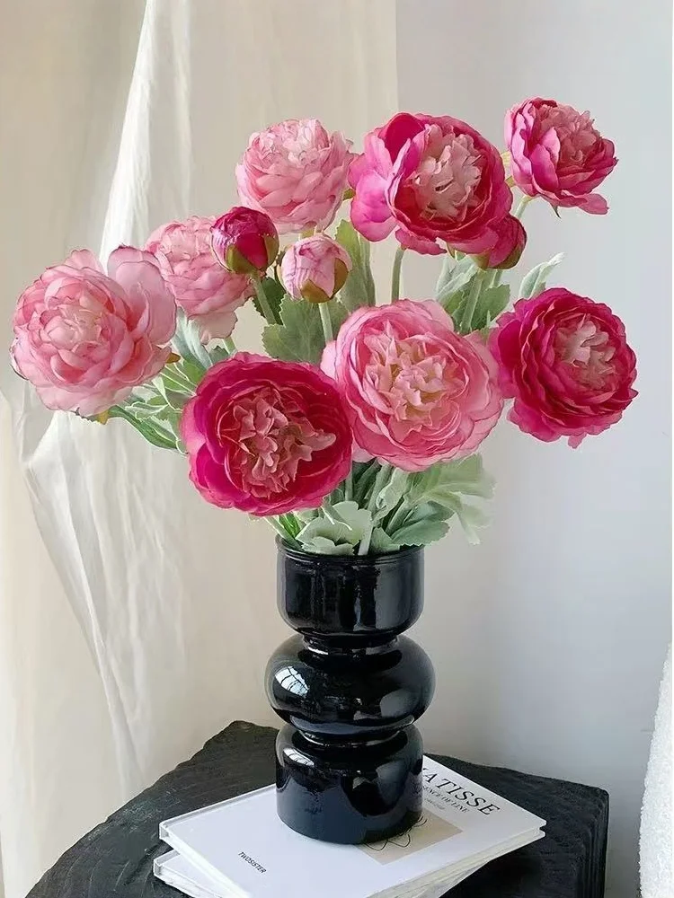 3-Köpfiger Künstlicher Pfingstrosenstrauß, Seidenblumen, Kunstblumen für Hochzeiten, Heimdekoration, Partys und Festivals – Detail 4