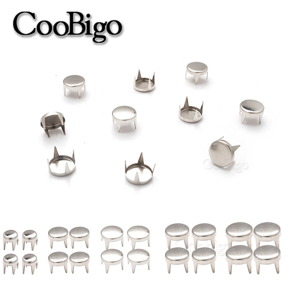 100 قطعة مخلب معدني سبايك ترصيع حبة المسامير الجولة شقة الملابس قبعة جلدية الأحذية حقيبة الملابس الحرفية DIY بها بنفسك الخياطة اكسسوارات 3 مللي متر-10 مللي متر #1