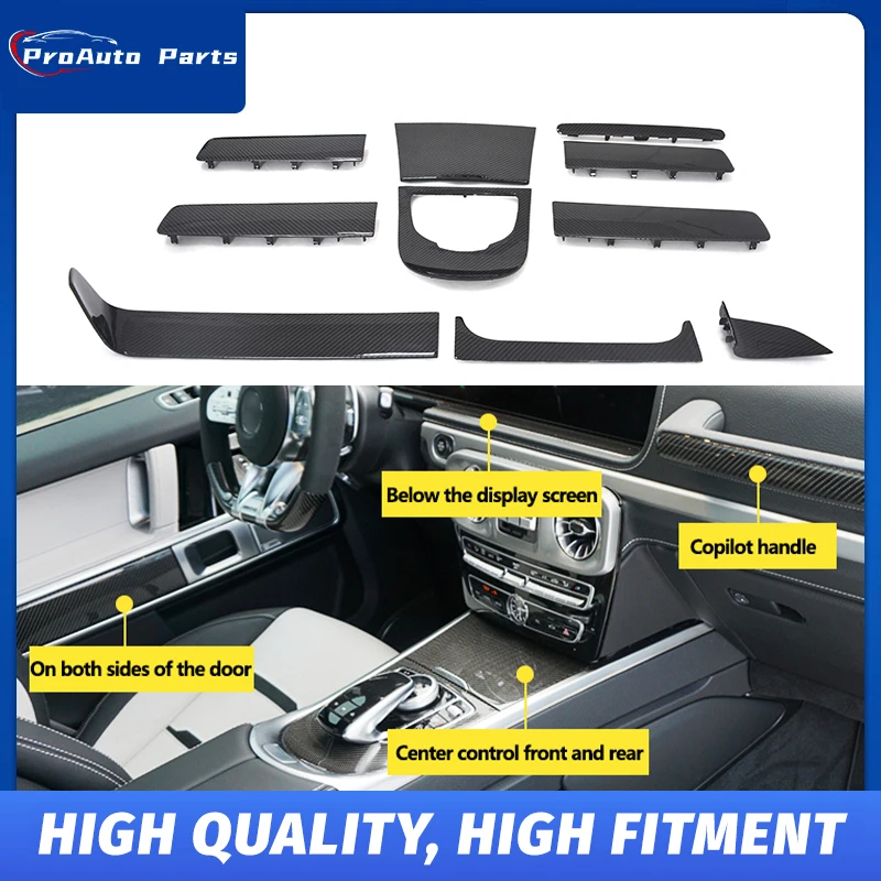 

Сухой карбоновый интерьер для Benz G-Class W464 Замена сухого углерода Интерьер G500 G63 G350d Замена сухого углерода Интерьер