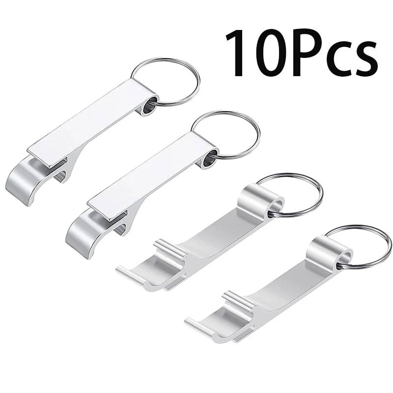 

10Pcs Beer Bottle Openers Metal Keychain Bottle Opener Beer Opener Practical Can Opener Beverage Bottle Opener for Men&Women