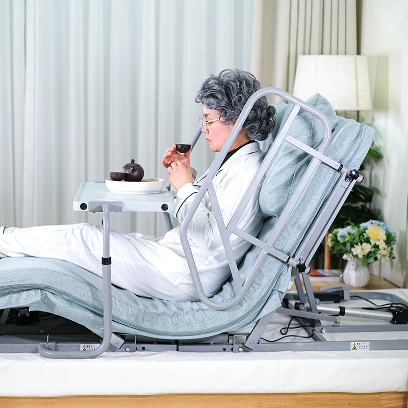 휴대용 접이식 기능은 매트리스가 있는 전기 홈케어 간호 침대를 업그레이드했습니다.
