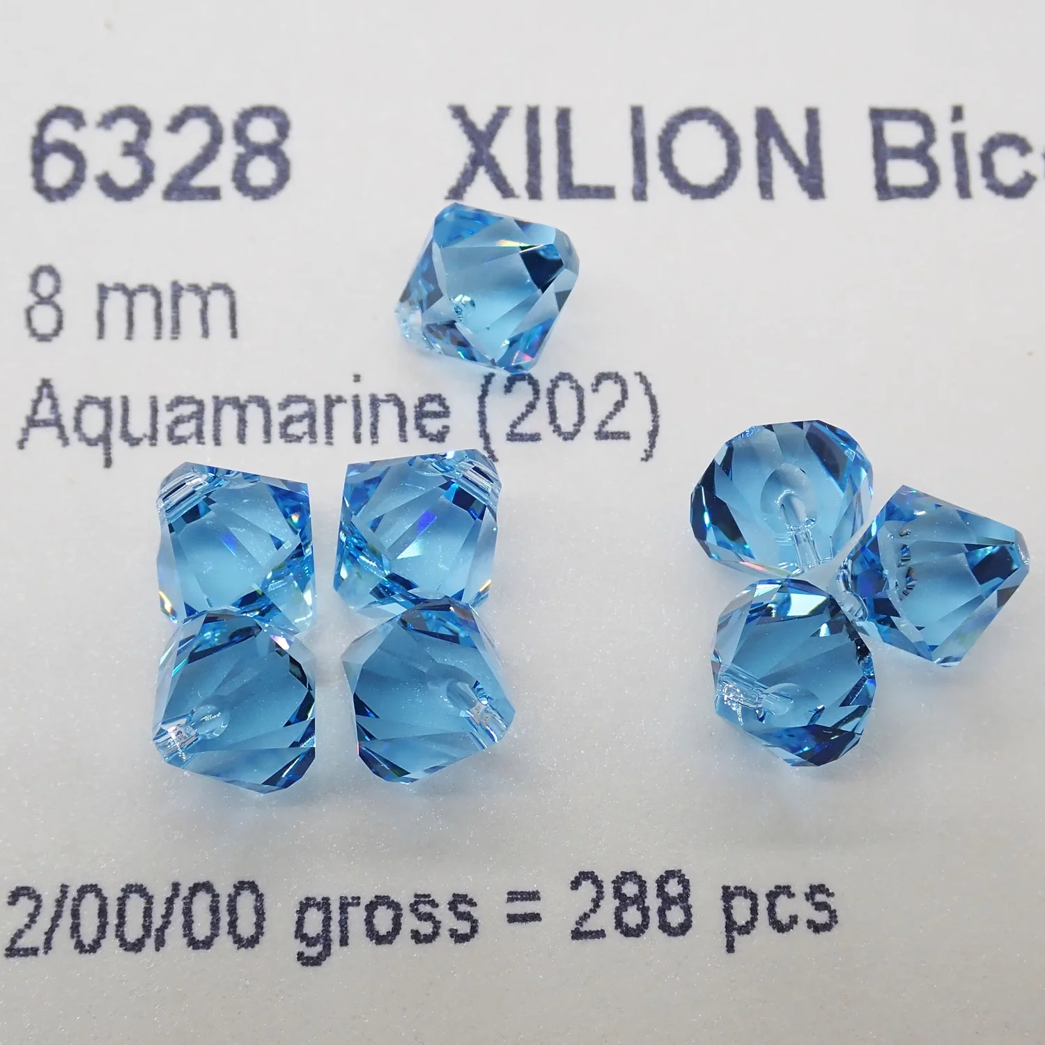 (6 piece) 6328 XILION Bi-Cone Pendant Loose Beads Rhinestone for DIY Jewelry Making Genuine Crystals from Austria