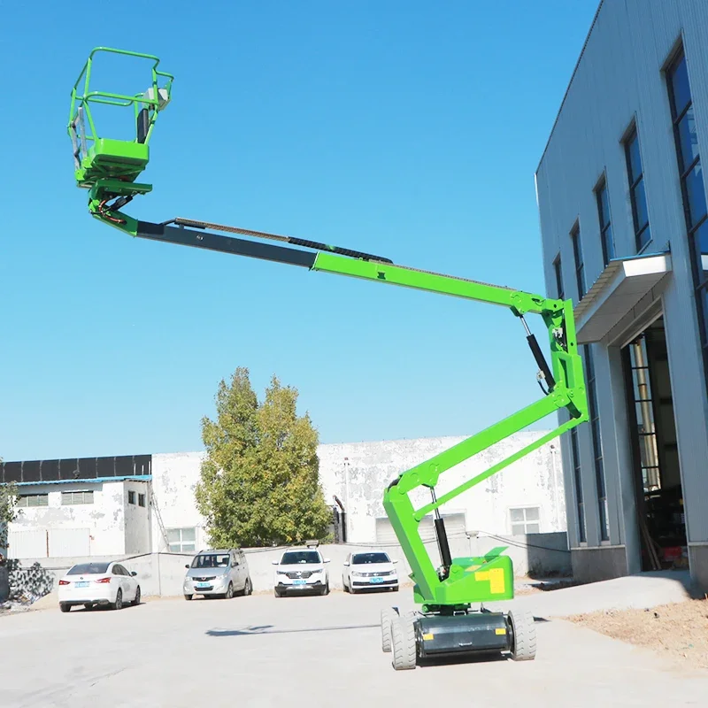 Venda quente Hidráulico Articulado Boom Lift Mobile Spider Lifter Manivela Braço Boom Lift Plataforma de Elevador de Trabalho Aéreo