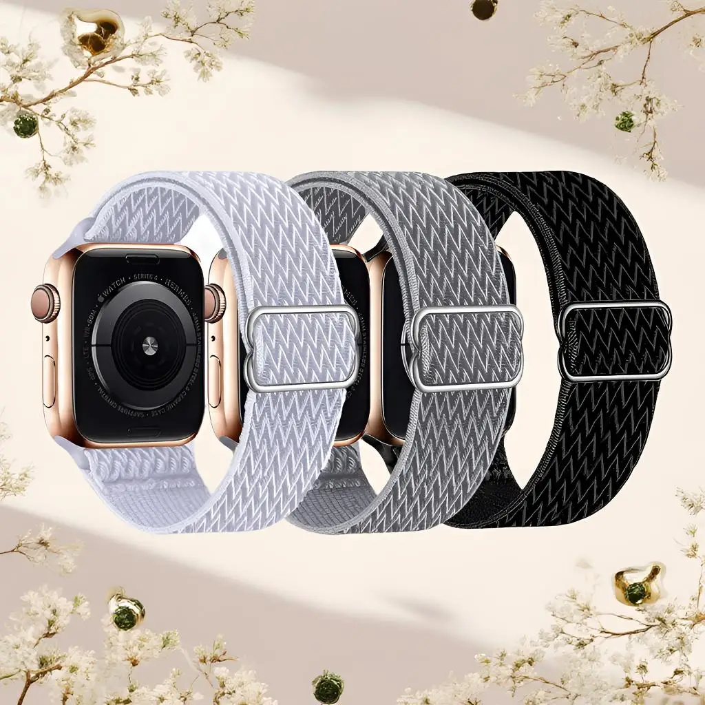 Nylon-Sportarmband für Apple Watch iWatch Ultra 3/2/1 49mm/Serie 10/9 41/45/46mm/SE 40/44mm/38/42mm Smartwatch-Zubehör