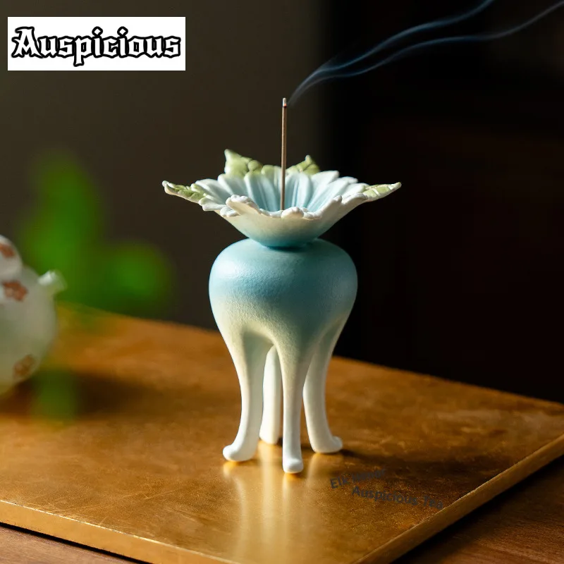 High-stand Petal Incense Holder Incense Smoke Waterfall Incense Burners Mosquito Incense Holder Consecrate Censer Teaware Craft