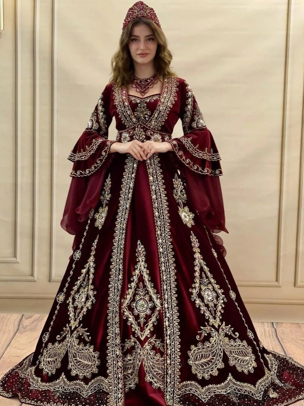 Vestido De noche marroquí con cuello De corazón De terciopelo, caftán, línea A, vestidos De graduación con cuentas, Vestido De fiesta largo hasta el suelo